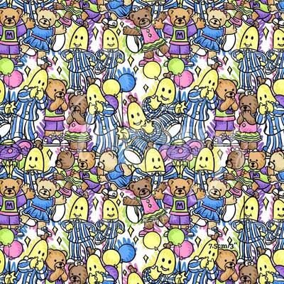 Bananas in Pyjamas, Sketchy | Digital Print Custom Cotton Woven | 145cm wide