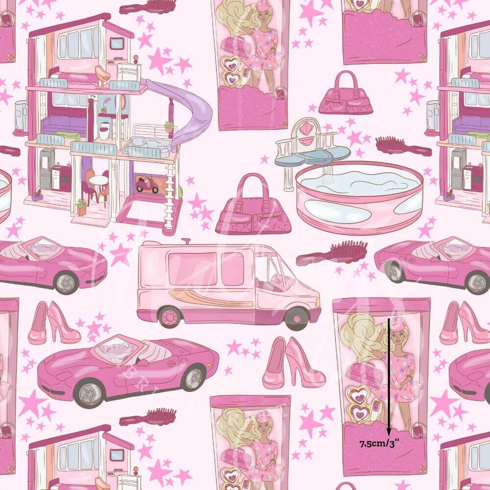 Barbie, Favourite Things | Digital-Print Cotton Lycra 240gsm | 150cm wide