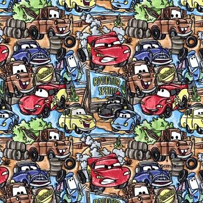 Cars, Sketched | Digital Print Custom Cotton Woven | 145cm wide