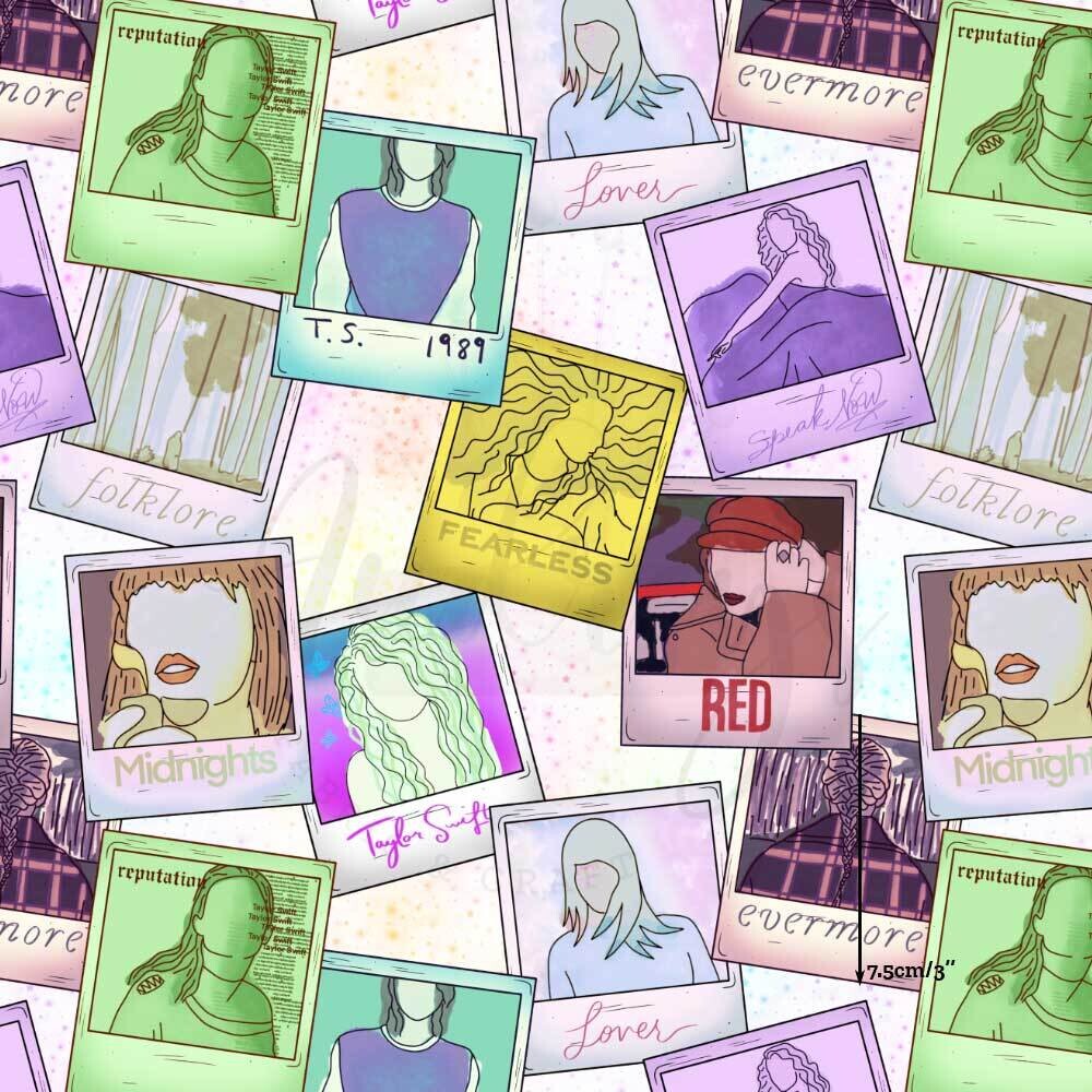 TS, Albums | Digital Print Custom Quilting Cotton | 145cm wide - 1.1m Piece