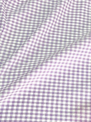 Gingham Lavender, 5mm Checks | Yarn Dyed Cotton Woven | 140cm wide