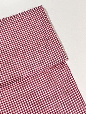 Gingham Red, 3mm Checks | Quilting Cotton | 112cm Wide