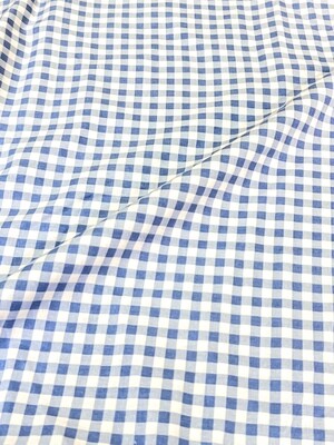 Gingham Blue, 1/4'' (6mm) Checks | Quilting Cotton | 112cm Wide