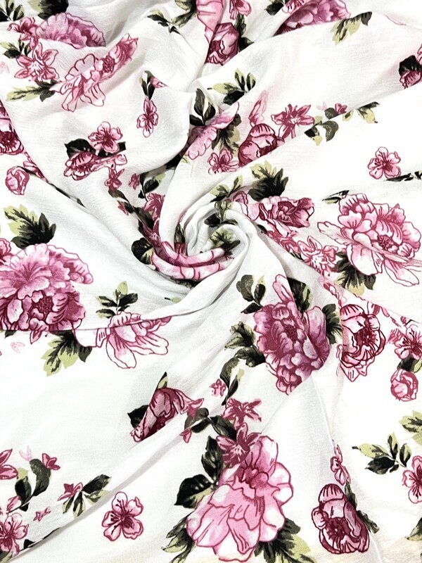 Tickle Me Pink | Crinkle Rayon | 140cm wide