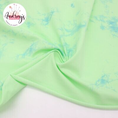 Tie-Dye, Green | Cotton Lycra, 190gsm | 180cm Wide