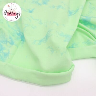 Tie-Dye, Green | Cotton Lycra, 190gsm | 180cm Wide