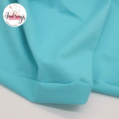 Light Tiffany Blue | Cotton Lycra Solid, 220gsm | 180cm Wide