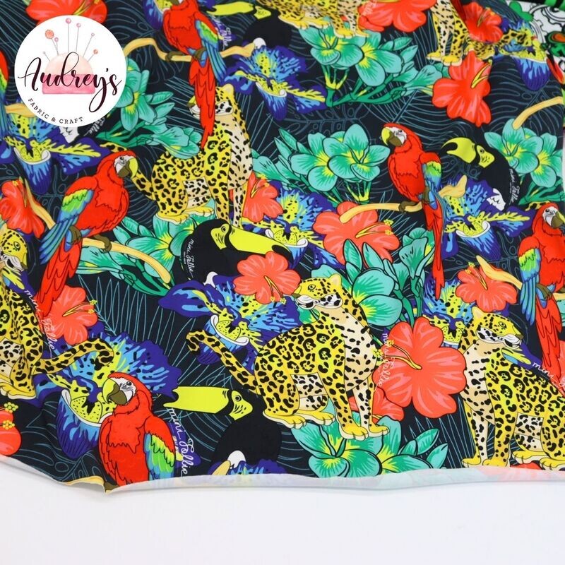 Rainforest Cheetah | Cotton Lycra Print Fabric | 170cm Wide