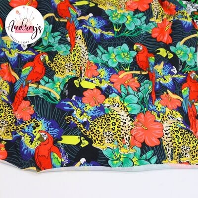 Rainforest Cheetah | Cotton Lycra Print Fabric | 170cm Wide
