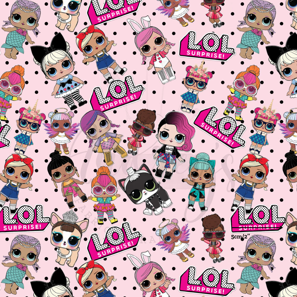 LOL Dolls, Polka | PUL Waterproof Fabric | 150cm wide