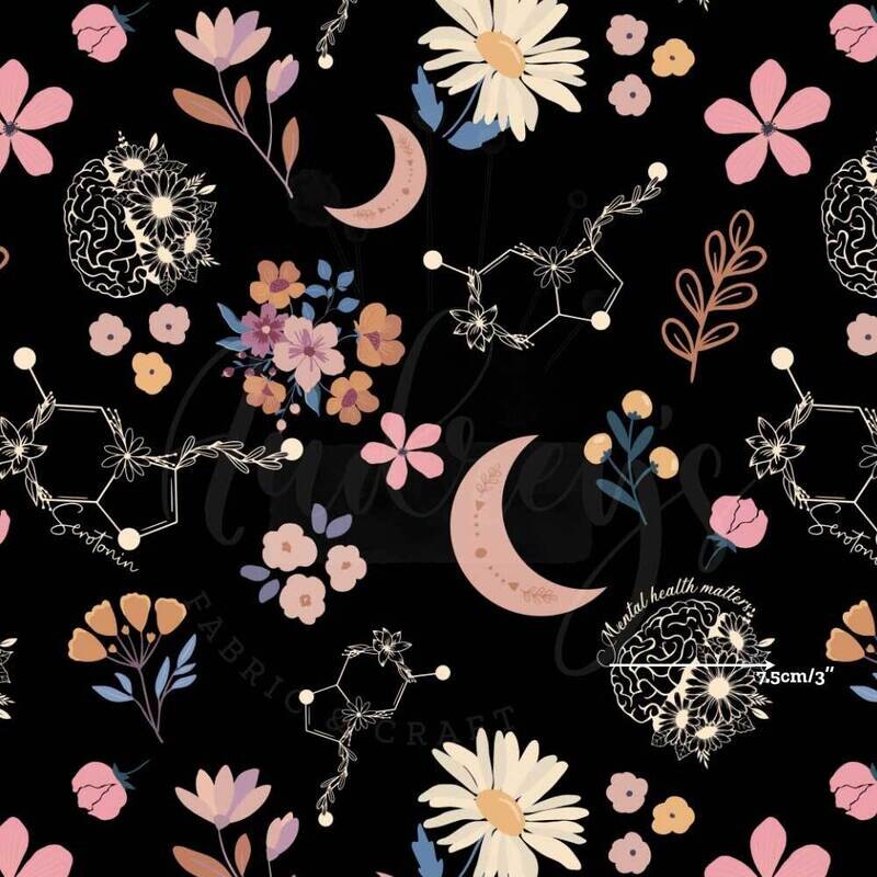 Mental Health Matters | Digital-Print Cotton Woven | 145cm wide