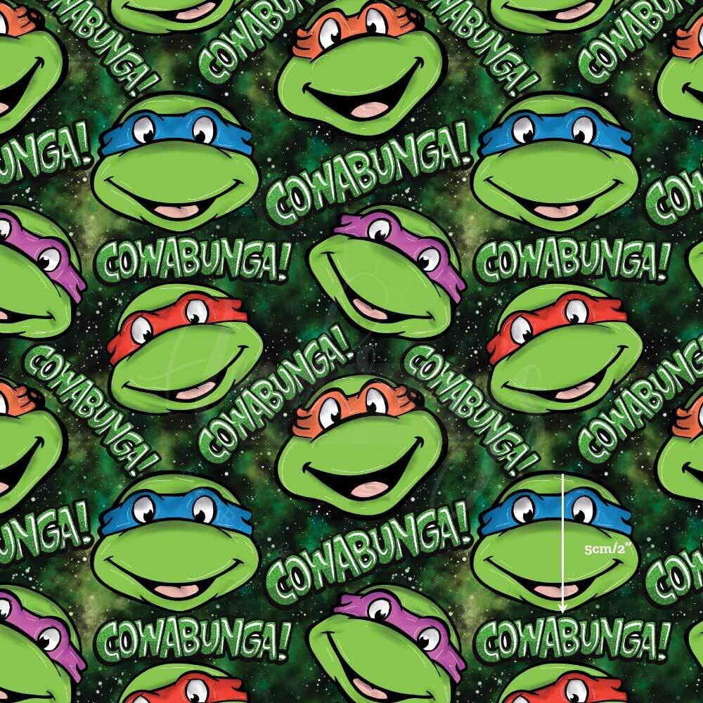 Ninja Turtles, Cowabunga | Digital-Print Cotton Lycra 240gsm | 150cm wide