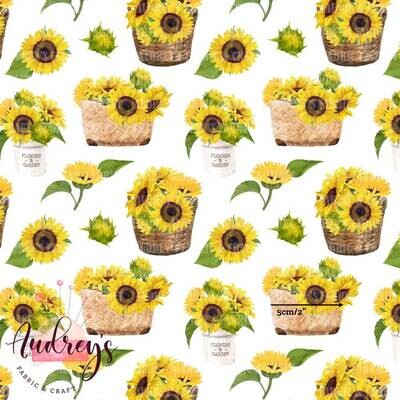 Sunflower Baskets | PRE-ORDER | Choose Your Own Base