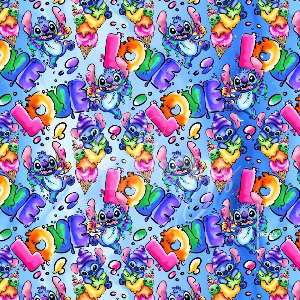 Stitch LOVE | Digital Print Custom Cotton Woven | 145cm wide