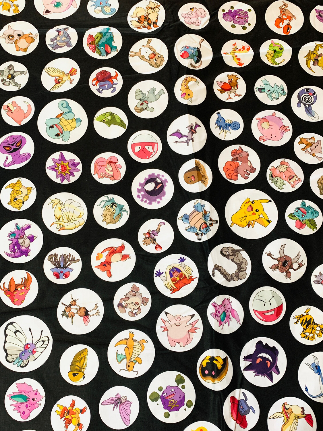 Pokemon Characters Circles | Licensed Quilting Cotton | 112cm Wide