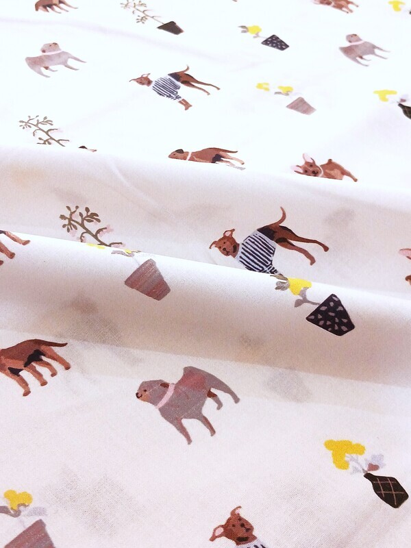 Minimalist Pups | Quilting Cotton | 112cm wide