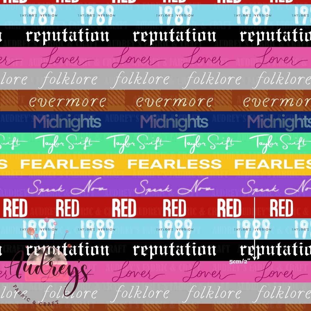 TS, Eras Stripes | Digital Print Custom Quilting Cotton | 145cm wide