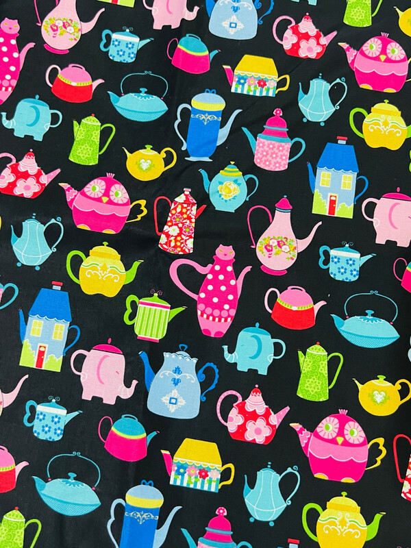 Funky Teapots | Quilting Cotton | 112cm wide