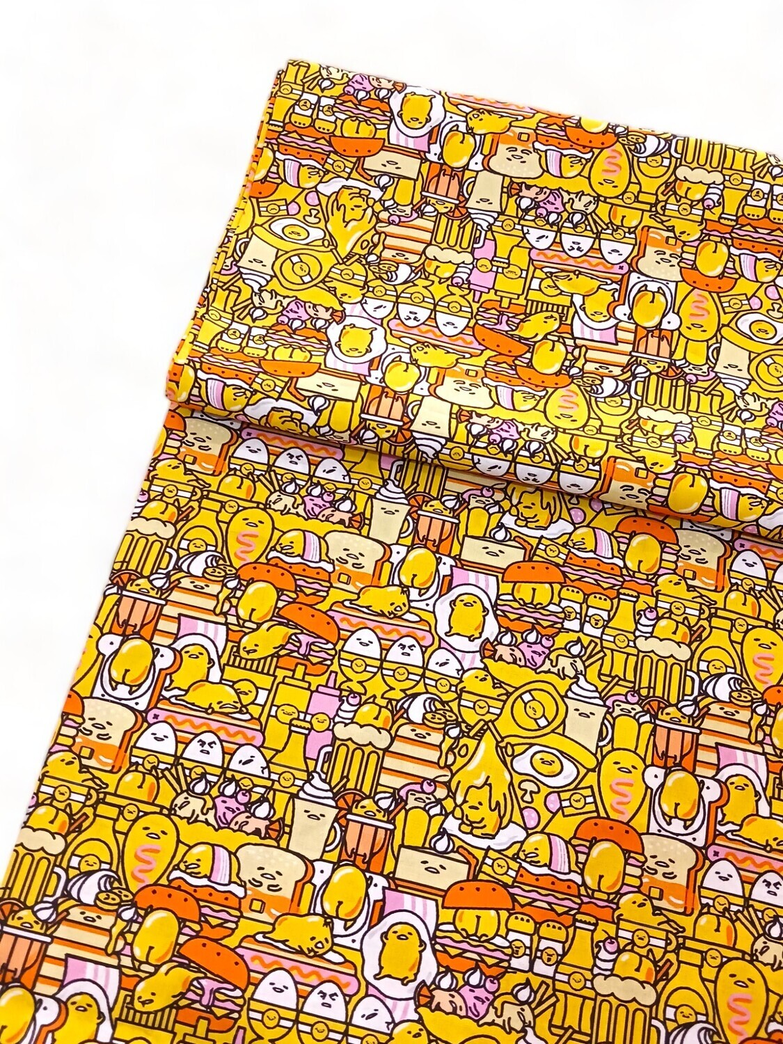 Gudetama Stacked | Licensed Quilting Cotton | 112cm wide
