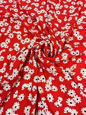 Daisy Delight | Crinkle Rayon Fabric | 138cm wide
