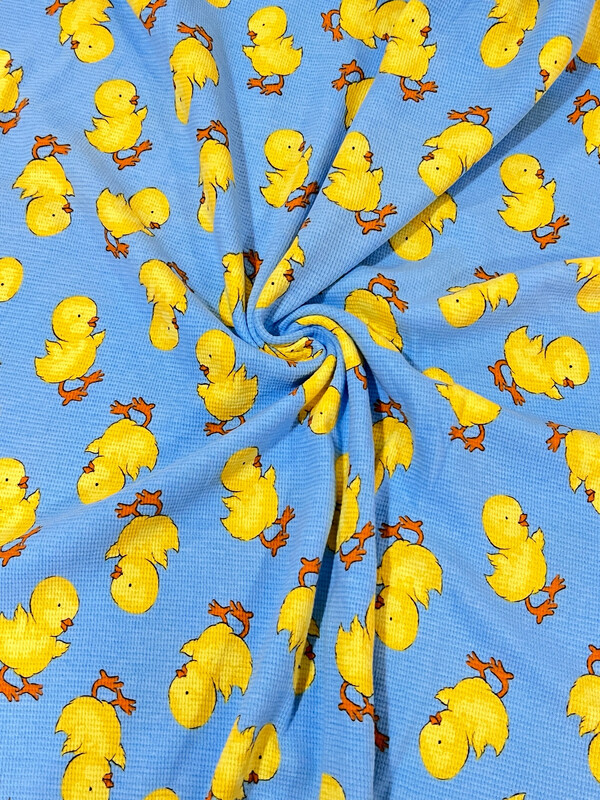 Duckie | Cotton Waffle Jersey Knit Fabric | 110cm Wide