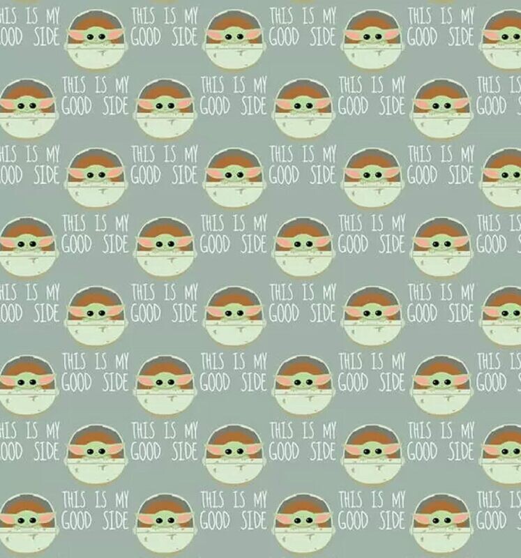 Baby Yoda Grogu, Good Side | Licensed Quilting Cotton | 112cm wide