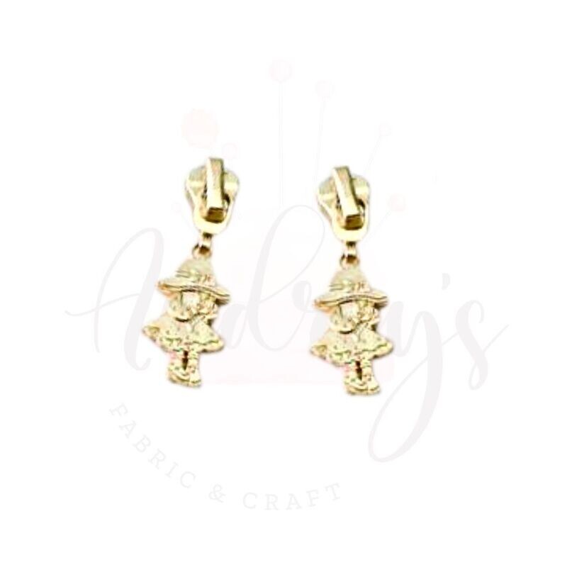 Girl, Gold | Zipper Sliders | Fits #3 Nylon Zippers
