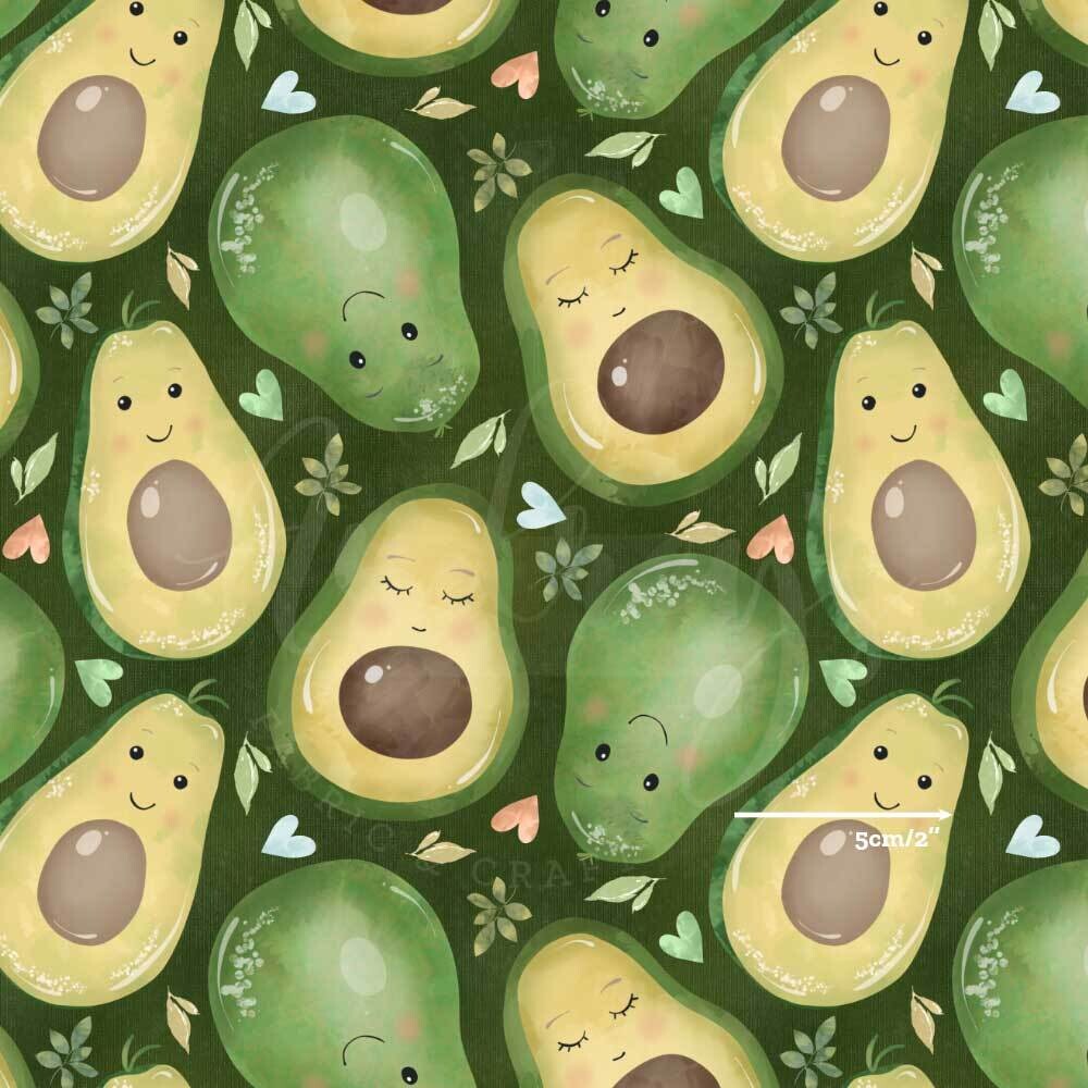 Cute Avos | Digital-Print Cotton Lycra 230gsm | 150cm wide