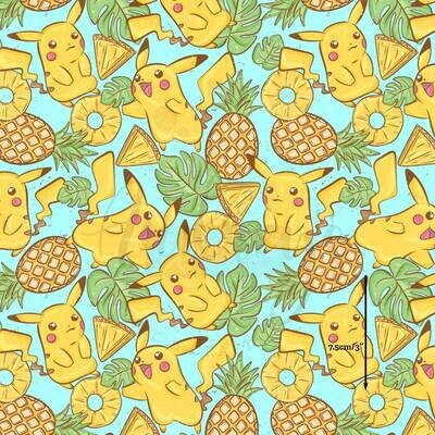 Pikachu, Pineapple | PUL Waterproof Fabric | 150cm wide