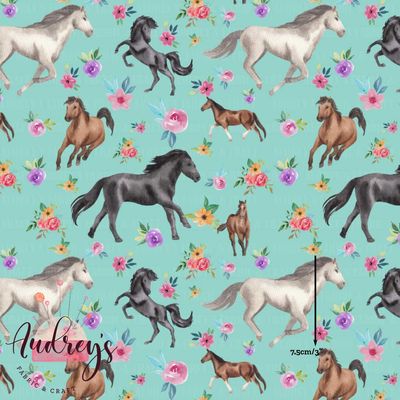 Horses on Turquoise | PRE-ORDER | Choose Your Own Base