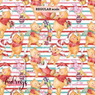 Xmas Pooh, Stripes | PRE-ORDER | Choose Your Own Base