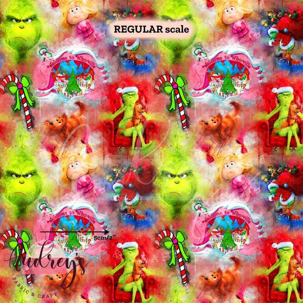Xmas Grinch Watercolour | PRE-ORDER | Choose Your Own Base