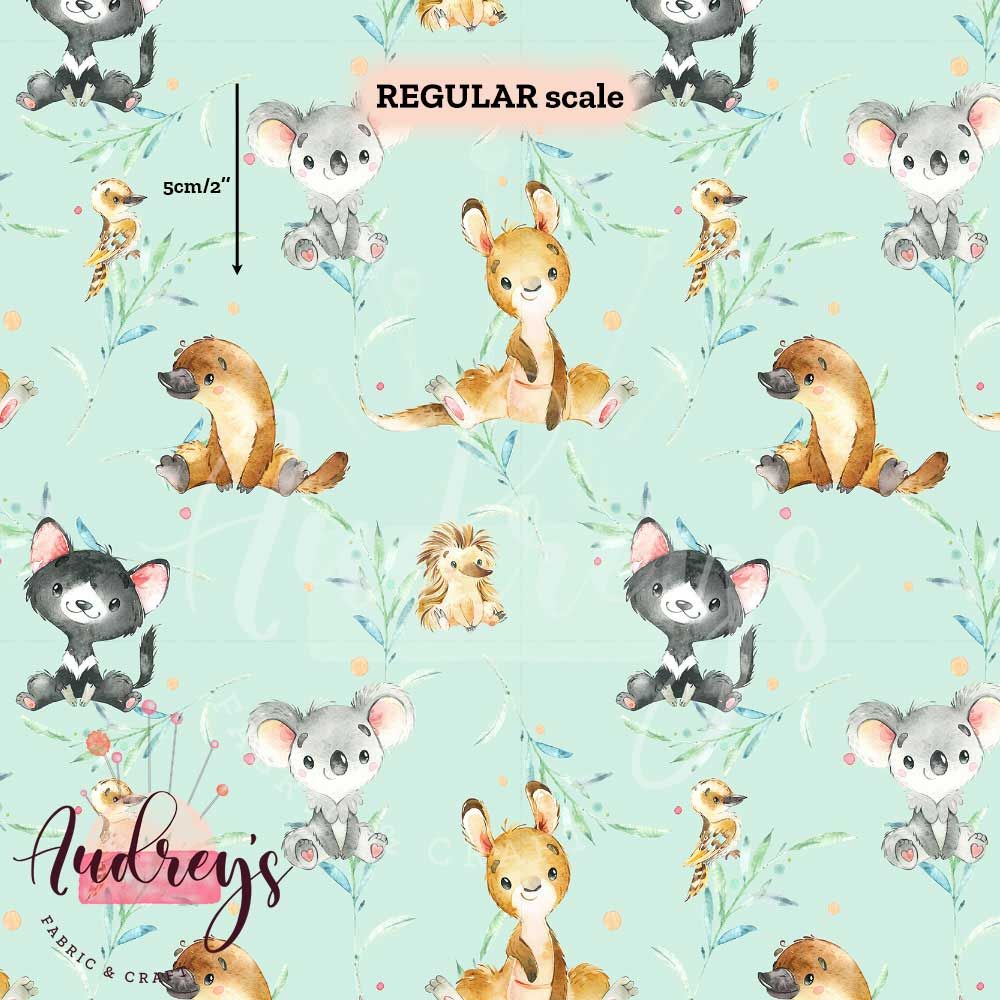 Aussie Animals, Mint | PRE-ORDER | Choose Your Own Base
