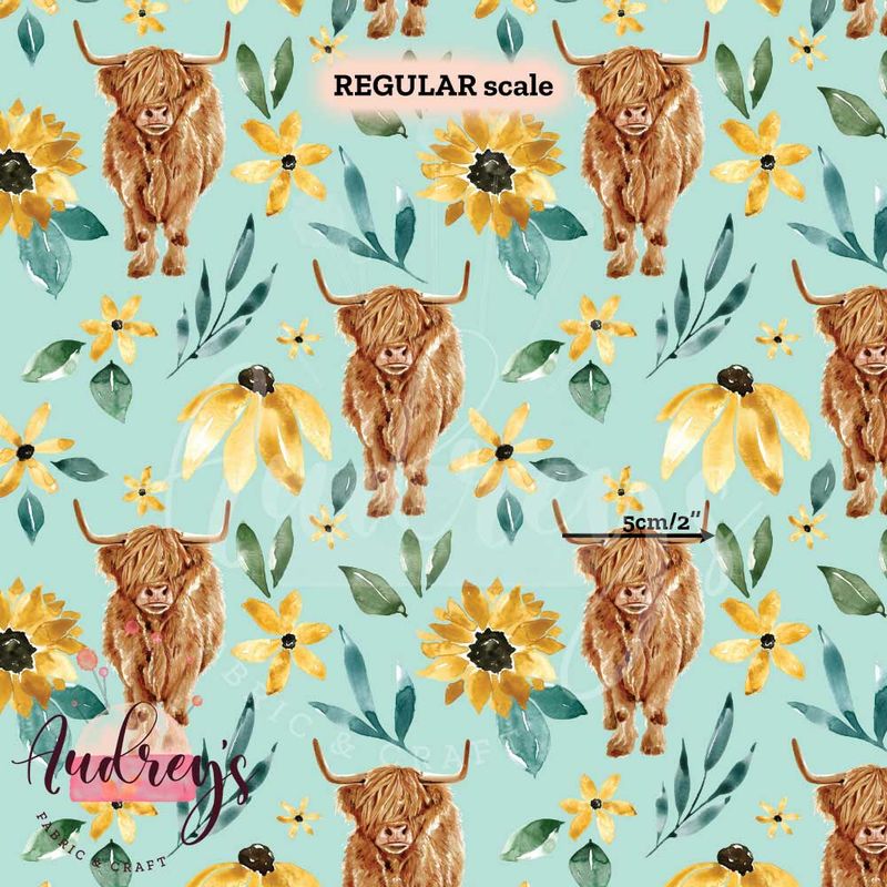 Highland Cow, Blue | PRE-ORDER | Choose Your Own Base