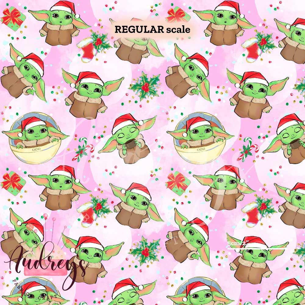Baby Yoda Grogu Xmas, Pink | PRE-ORDER | Choose Your Own Base