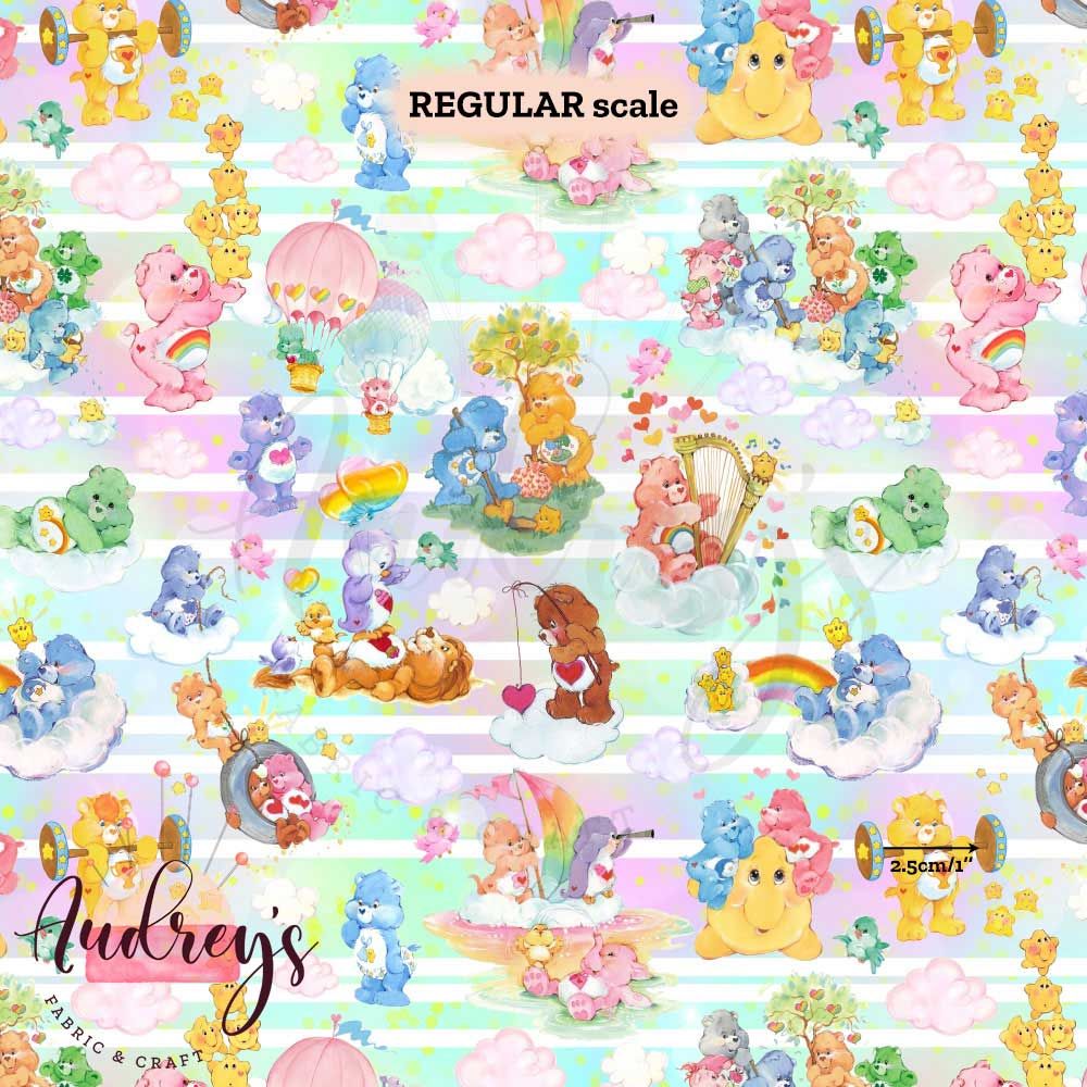 Vintage Carebears, Stripes | PRE-ORDER | Choose Your Own Base