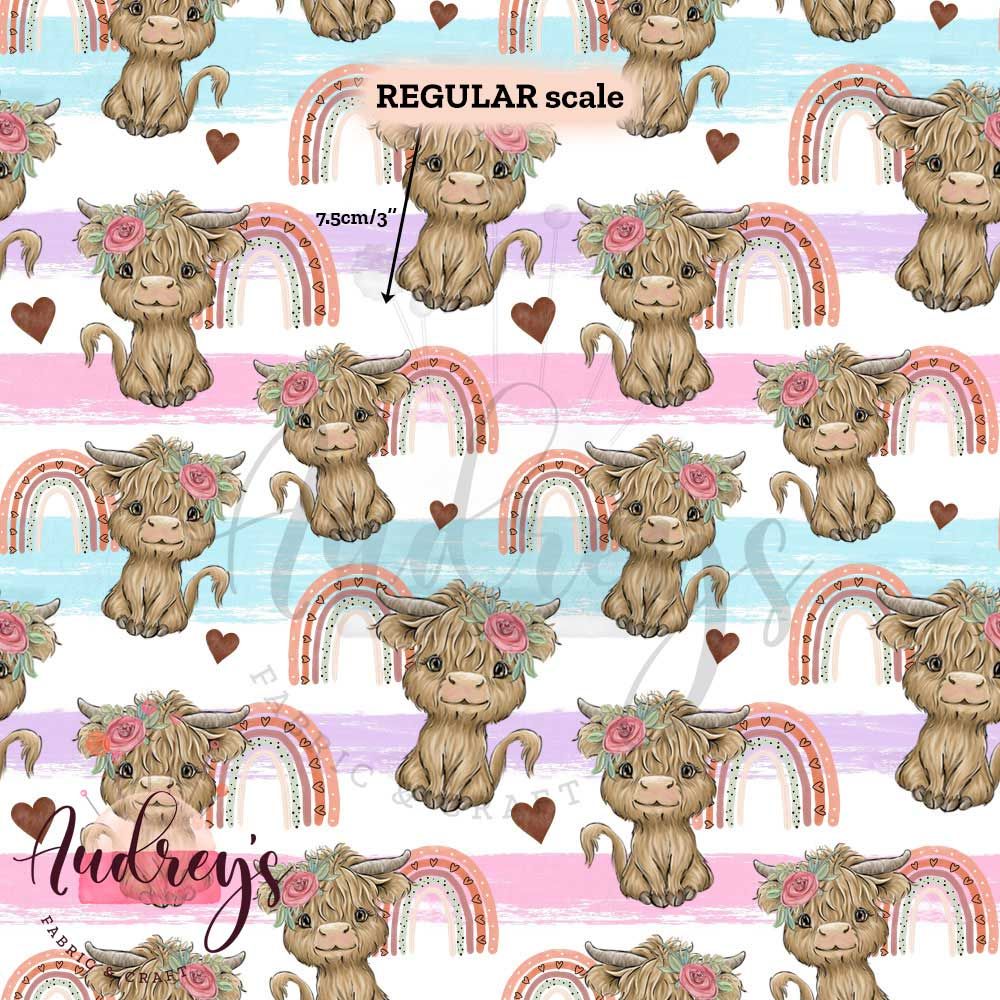 Highland Cow, Rainbow | PRE-ORDER | Choose Your Own Base