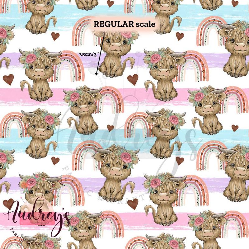 Highland Cow, Rainbow | PRE-ORDER | Choose Your Own Base