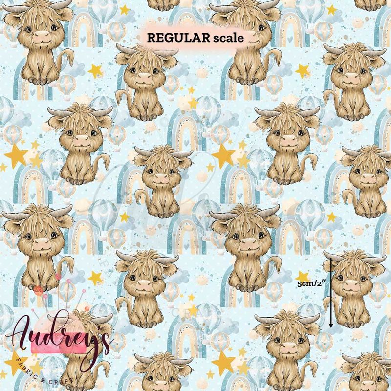 Highland Cow, Hot Air Balloon | PRE-ORDER | Choose Your Own Base