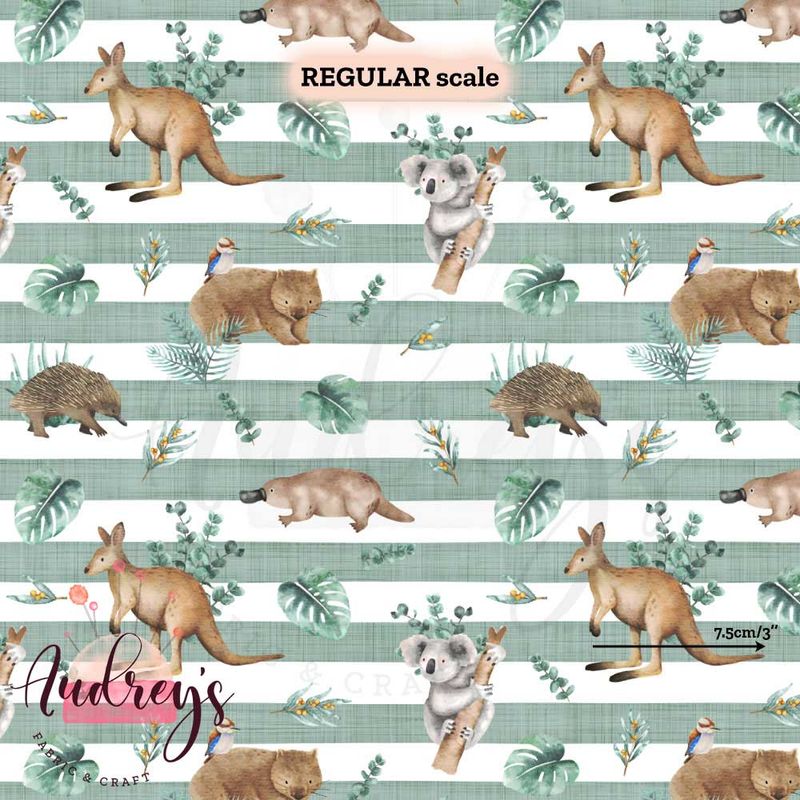 Aussie Animals, Stripes | PRE-ORDER | Choose Your Own Base