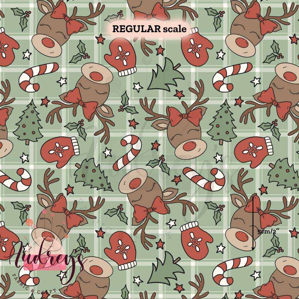 Reindeer on Plaid | PRE-ORDER | Choose Your Own Base