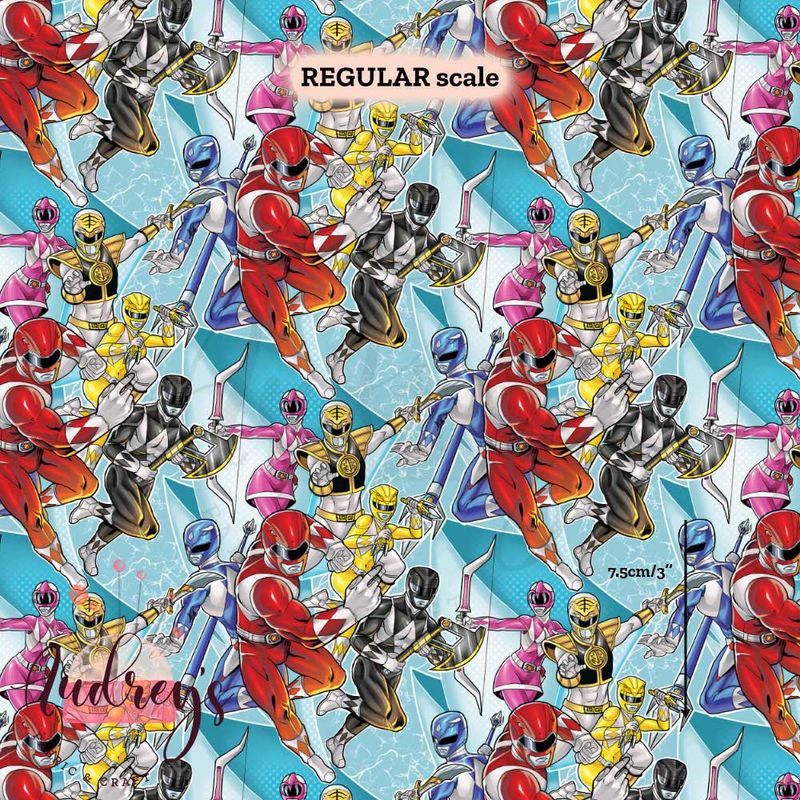Power Rangers Floating Base Power Rangers | PRE-ORDER Digitally Printed Fabric | 27 Fabric Bases