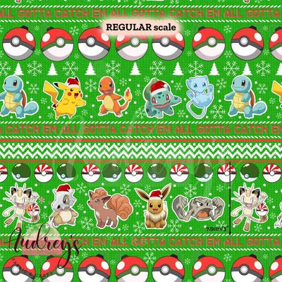 Pokemon, Xmas Stripes | PRE-ORDER | Choose Your Own Base