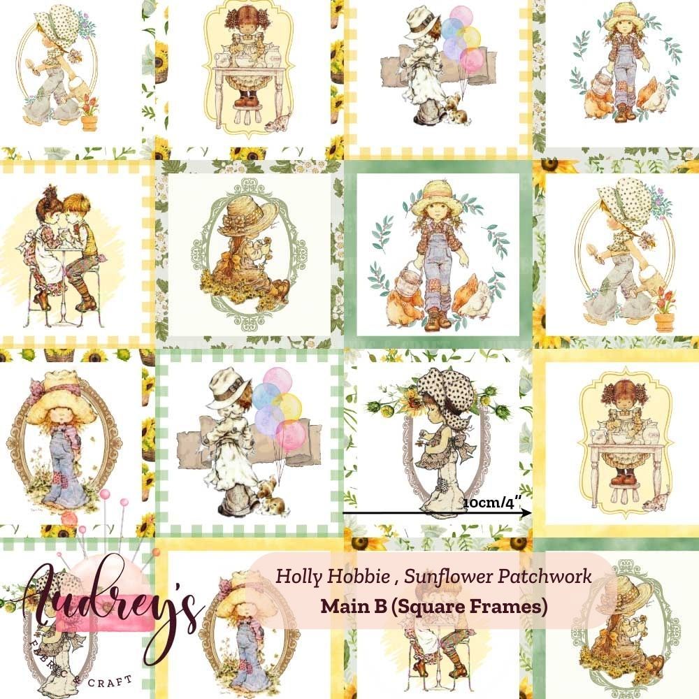 Holly Hobbie, Sunflower Square Frames Borders | PRE-ORDER | Choose Your Own Base