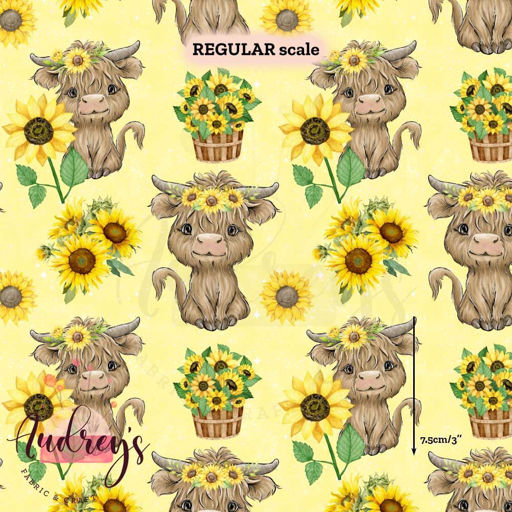 Highland Cow, Sunflower | PRE-ORDER | Choose Your Own Base