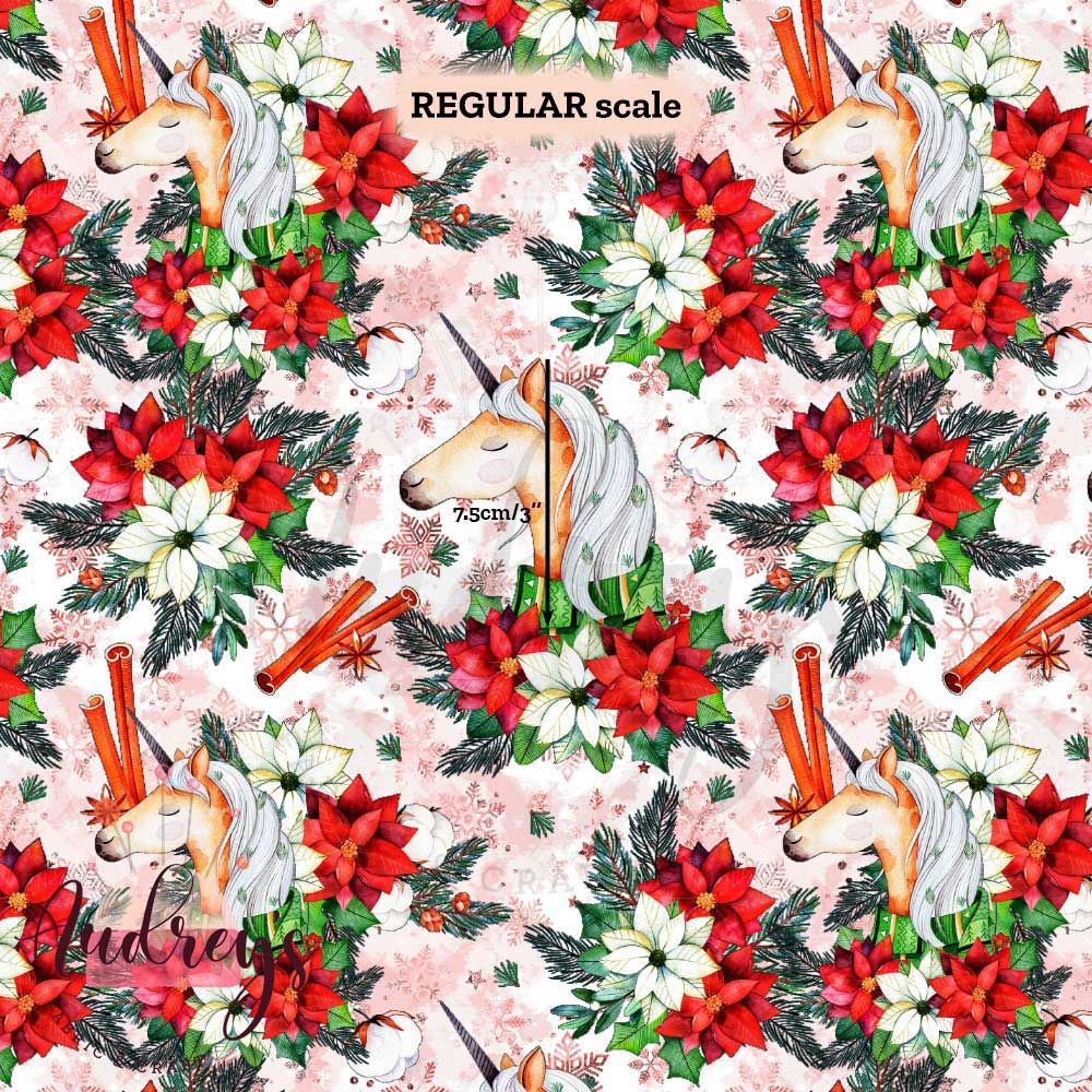 Xmas Floral Unicorns | PRE-ORDER | Choose Your Own Base