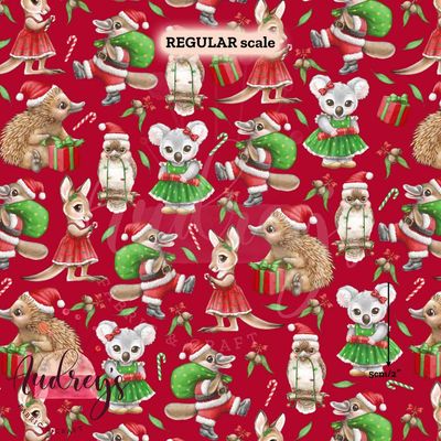 Aussie Xmas Animals, Red | PRE-ORDER | Choose Your Own Base