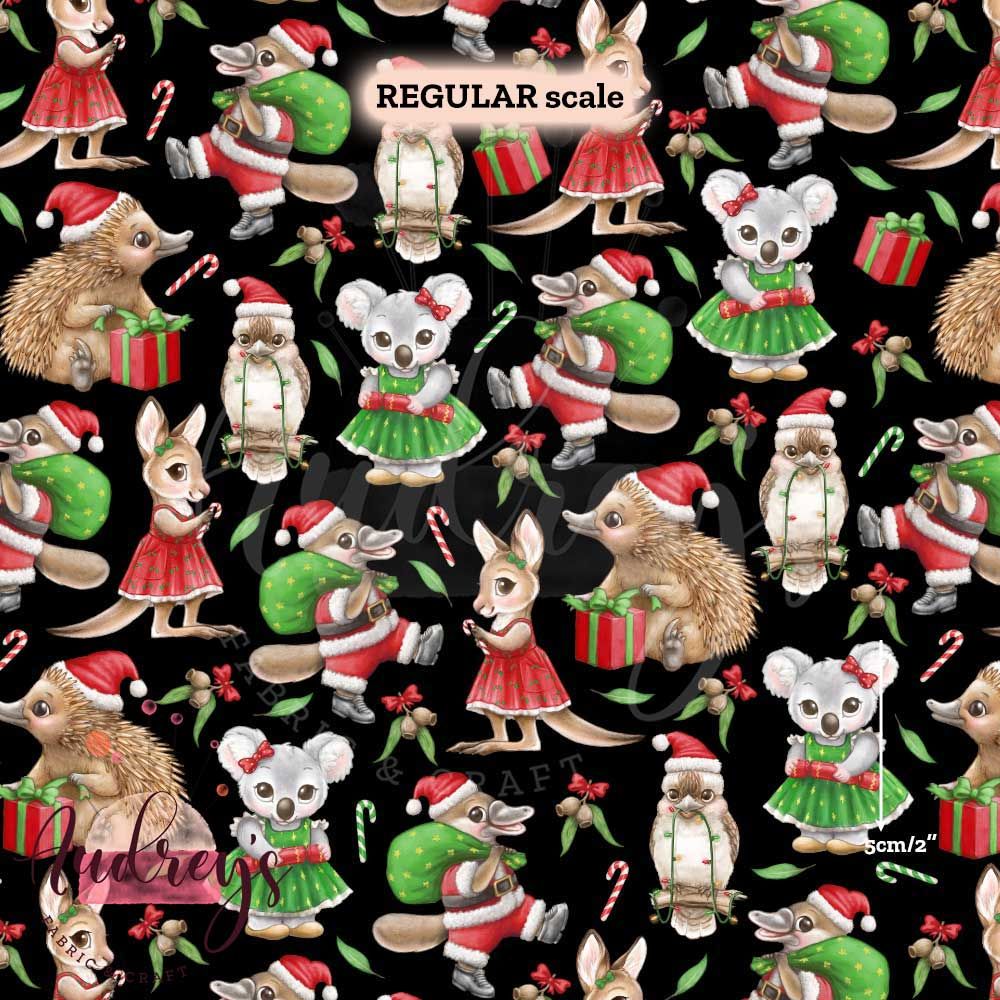 Aussie Xmas Animals, Black | PRE-ORDER | Choose Your Own Base