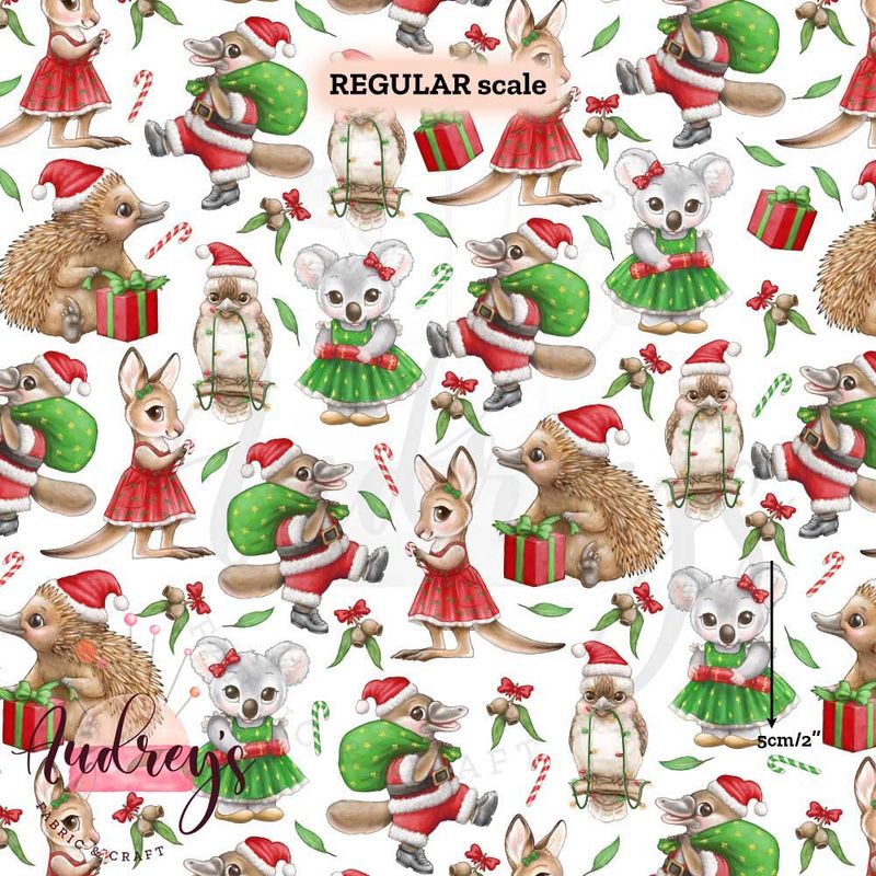 Aussie Xmas Animals, White | PRE-ORDER | Choose Your Own Base
