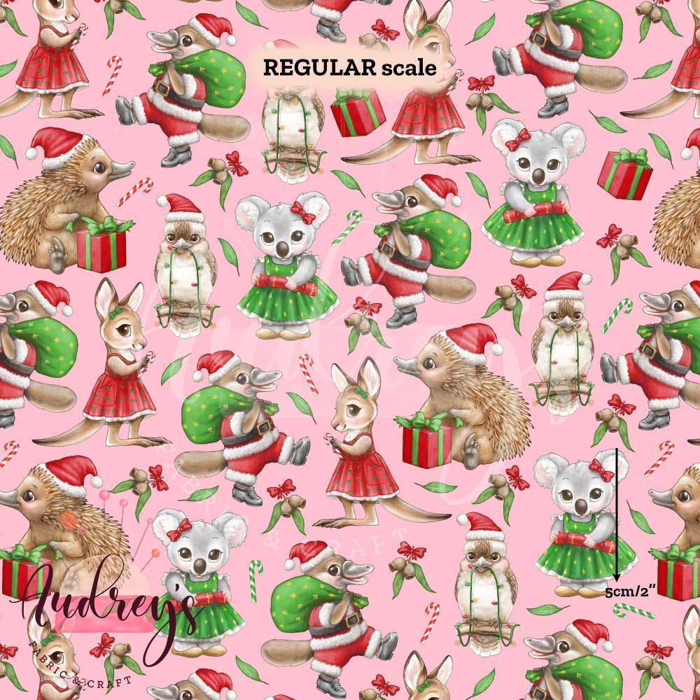 Aussie Xmas Animals, Pink | PRE-ORDER | Choose Your Own Base